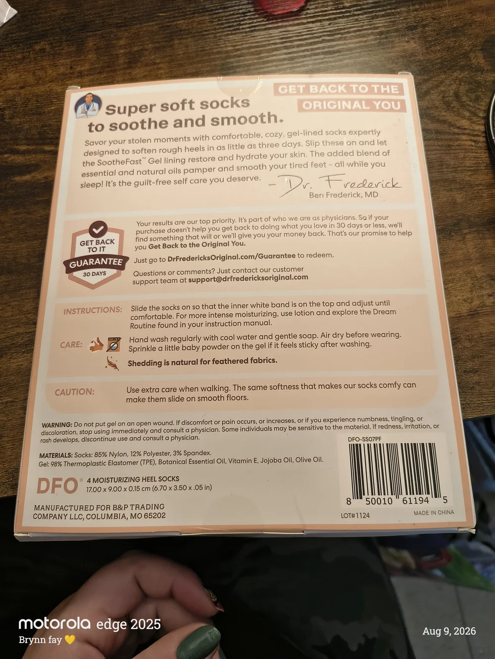 Moisturizing Heel Socks - Peach Fuzz